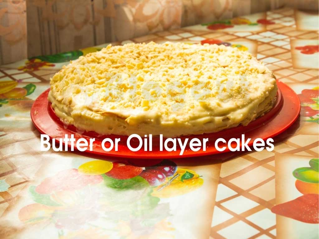 Oil layer cakes